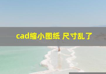 cad缩小图纸 尺寸乱了